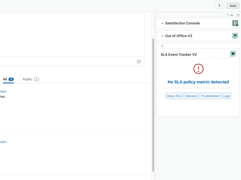 SLA Event Tracker App Integration with Zendesk Support
